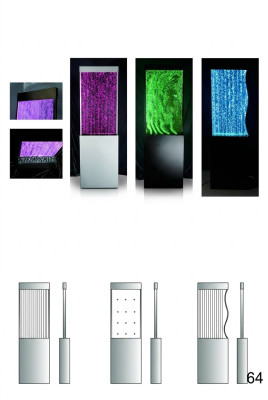 Cloison de séparation du designer, murs de luxe, colonnes d'eau, mur d'eau, cloisons de 60x180cm xxl.