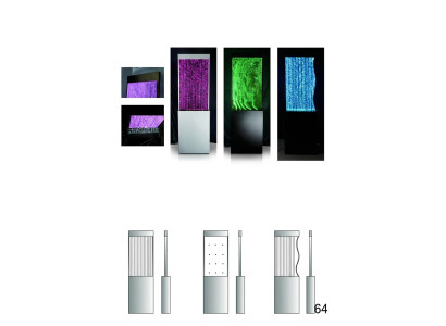 Cloison de séparation du designer, murs de luxe, colonnes d'eau, mur d'eau, cloisons de 60x180cm xxl.