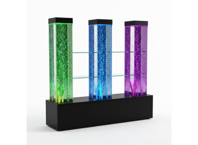 Mur d'eau Mur Colonne Séparateur Étagère Vitrine Mur d'eau LED