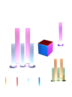 Cube LED jouet pour enfants Cube d'apprentissage Cube lumineux d'apprentissage de couleur Décoration Décoration.