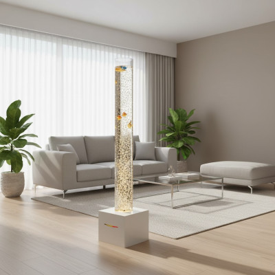 Colonne d'eau LED 150 cm décoration de murs d'eau lampe de colonne d'eau