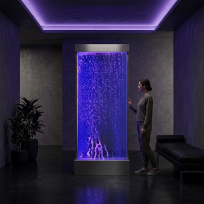 Colonne d'eau mur d'eau cascade Led Mobilier de design de luxe en métal