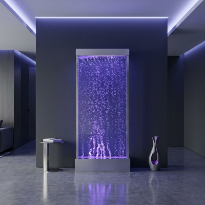 Colonne d'eau mur d'eau cascade Led Mobilier de design de luxe en métal