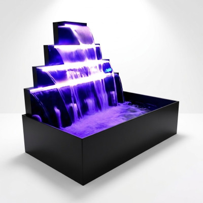 Cascade fontaine piscine en acier inoxydable caractéristiques de l'eau décoration piscine