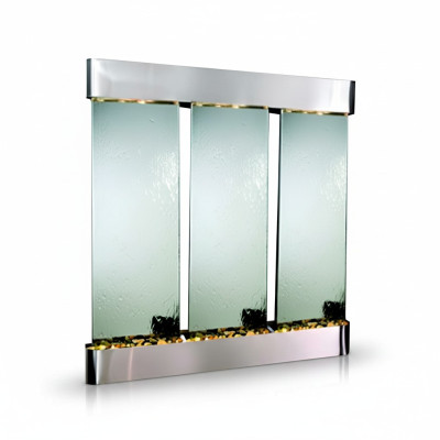Le design du mur d'eau en verre colonnes d'eau cascade cadre photo 56*117