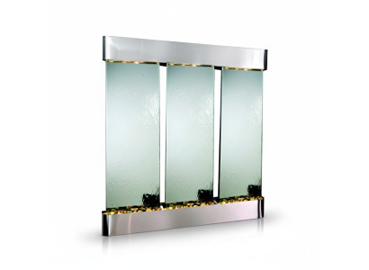 Le design du mur d'eau en verre colonnes d'eau cascade cadre photo 56*117