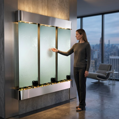 Led Water Wall Bar Shelf Column Water Column Counter Shelves Design  Mur d'eau led, étagère de bar, colonne d'eau, comptoir, étagères de colonne设计