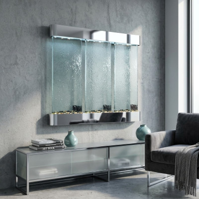 Led Water Wall Bar Shelf Column Water Column Counter Shelves Design  Mur d'eau led, étagère de bar, colonne d'eau, comptoir, étagères de colonne设计