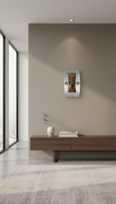 Conception de mur d'eau en led colonnes d'eau cascade cadre photo 50x80