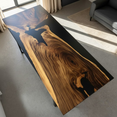 Tables de luxe Table à manger Table de rivière Tables massives Table de rivière 240x100 authentique