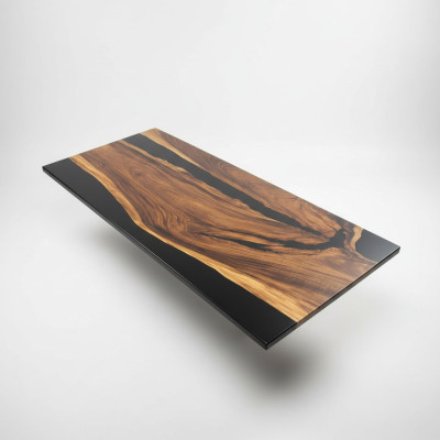 Conception de luxe Table à manger en résine époxy Table de rivière Tables en bois massif