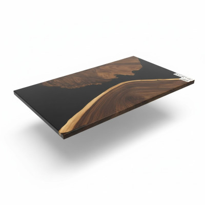 Table de rivière de luxe Table à manger en résine époxy Tables massives 150x80 cm Authentique