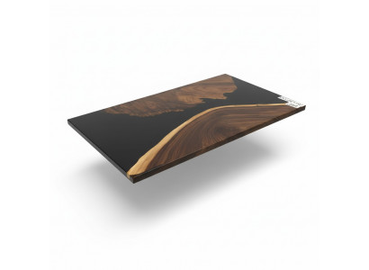 Table de rivière de luxe Table à manger en résine époxy Tables massives 150x80 cm Authentique