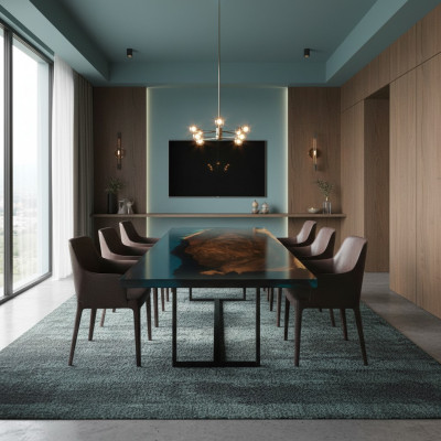 Table basse Table rivière Résine époxy Tables massives 121x61 table rivière