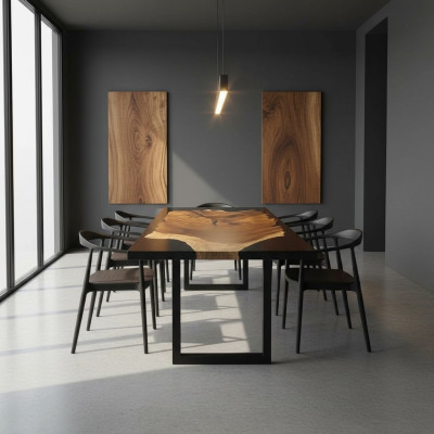 Table à manger en résine époxy Table de rivière Tables massives 160x81 Table de rivière nouvelle