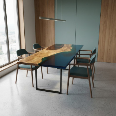 Table à manger Eau de mer Rivière Bois véritable Table de rivière 181x81cm Tables