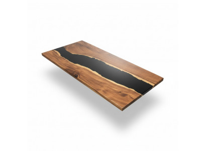 Table à manger River Table Tables massives 201*81 Table de rivière Bois véritable Résine époxy