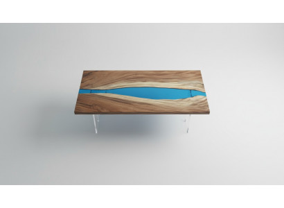 Table à manger River Table Tables solides 185x85cm Table de rivière Résine époxy Mer
