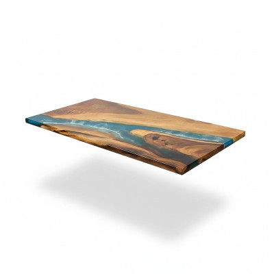 Table à manger Mer Eau Rivière Bois Massif Table de Rivière 161x81 Tables