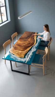 Table d'appoint Table basse Meuble en époxy Table de designer en époxy Tables en résine époxy