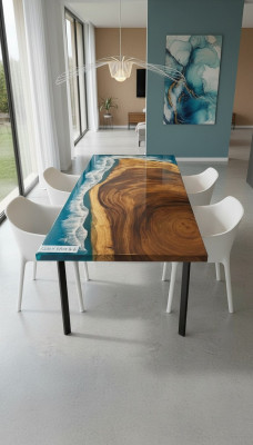 Table d'appoint Table basse Meuble en époxy Table de designer en époxy Tables en résine époxy