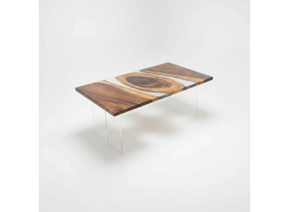 Meubles massifs en bois Table à manger Résine époxy Résine de coulée de table en époxy réel