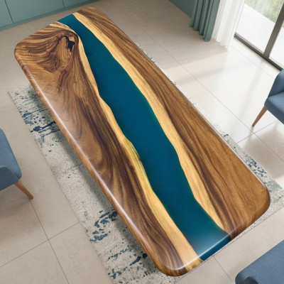 Table à manger Design Table Tables modernes Mer Océan Rivière Mobilier 200x80