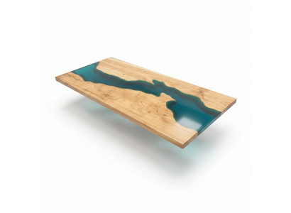 Table à manger Design Table Résine Tables Modernes Rivière Mer Meubles 181x80