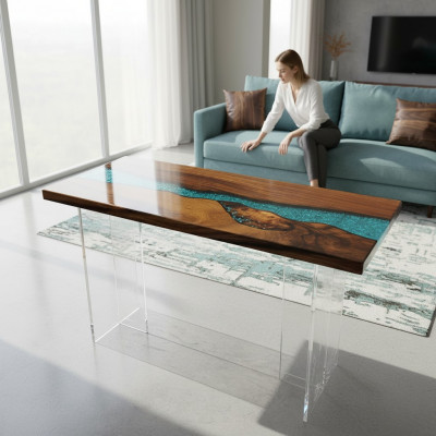 Table de console Table de design Commode Table basse Époxy fait main