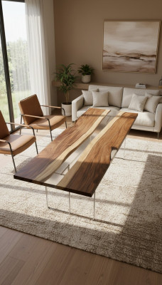 Table à manger Table de rivière Véritable bois Table de rivière 240x90 Tables massives