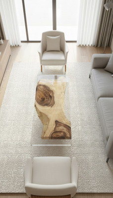 Table à manger Eau de mer Rivière Vrai bois Table de rivière 180x90 Tables