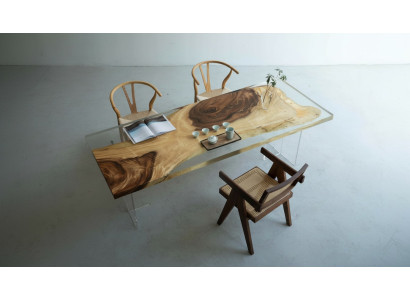 Table à manger en résine époxy Rivière Table Tables massives 200x90 nouvelle table de rivière