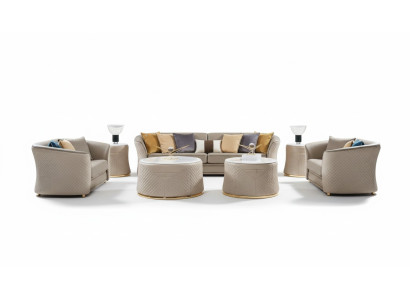 Ensemble de canapés 4-2-1 canapé en cuir à siège ensemble de canapé design paysager de vie