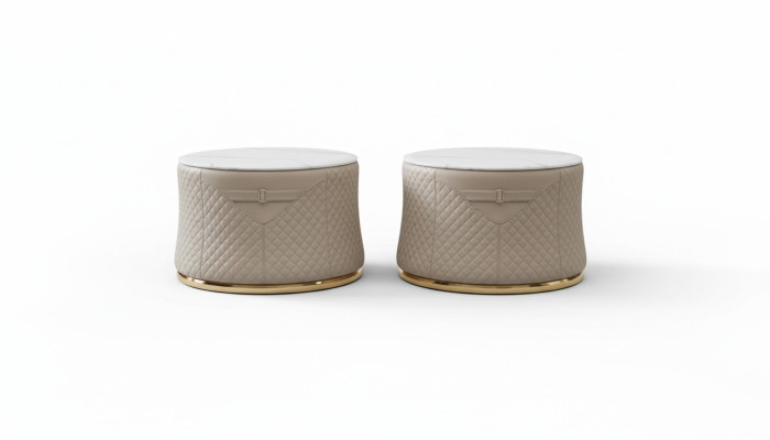 Ensemble rond 2x Table basse Table basse Table d'appoint Salon design