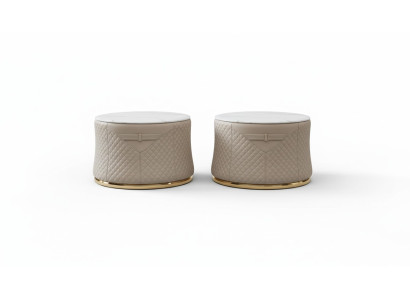 Ensemble rond 2x Table basse Table basse Table d'appoint Salon design