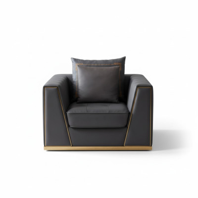 Salon designer Mobilier Fauteuil d'appoint Siège simple Canapé rembourré Canapé TV neuf