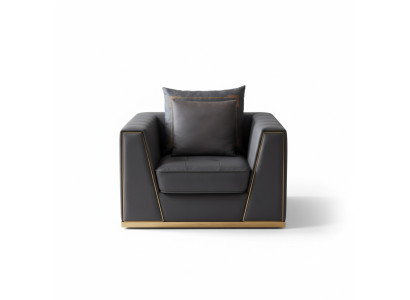 Salon designer Mobilier Fauteuil d'appoint Siège simple Canapé rembourré Canapé TV neuf