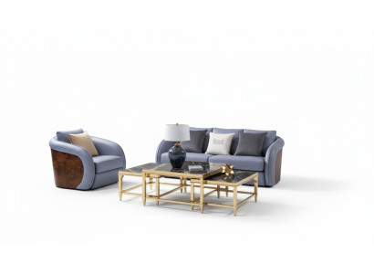 Mobilier de salon de luxe Ensemble de canapé Canapé en cuir Canapé Rembourrage Ensemble de design