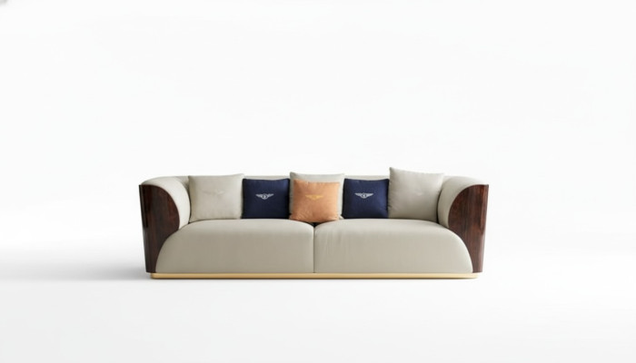 Canapé en cuir Canapé Designer Tapisserie Canapé Canapés Quatre places Mobilier Salon Bois