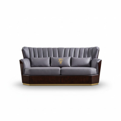 Canapé trois places en cuir canapé rembourré Design canapés luxueux Mobilier Trois places nouveau