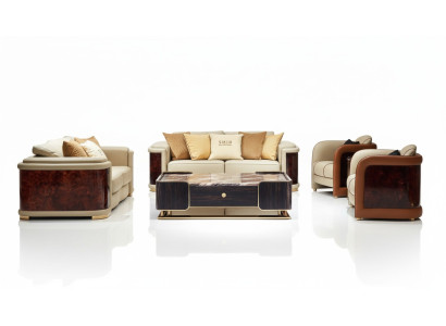 Ensemble de salon de luxe 5 pièces. Ensemble canapé en cuir canapé tapisserie de canapé