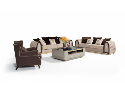 Set complet Canapé 431 Sièges Rembourrage Canapés Noble Luxe Salon Mobilier