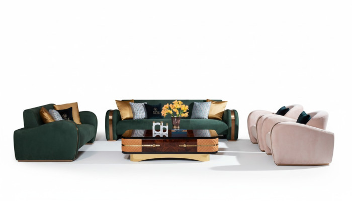 Meubles de luxe Ensemble de canapé Canapé Rembourrage Table basse Canapés Suite