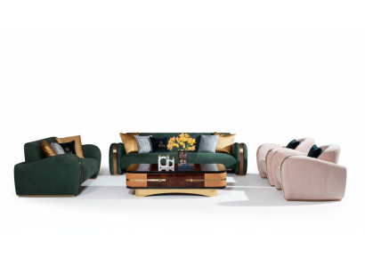Meubles de luxe Ensemble de canapé Canapé Rembourrage Table basse Canapés Suite