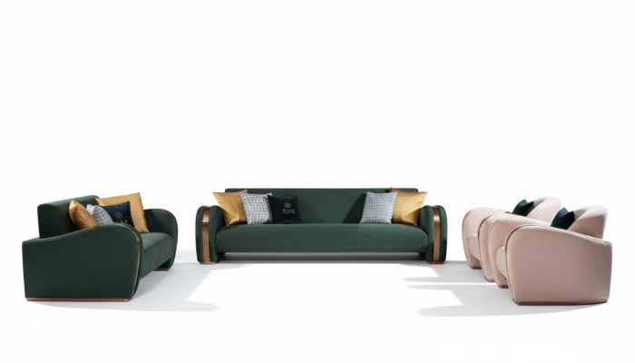 Ensemble de canapés de luxe 4 pièces. Ensemble Canapé Canapé en Cuir Canapé Chesterfield Canapé Sofas