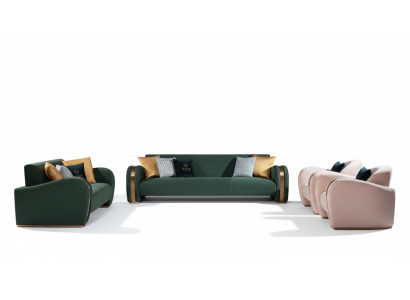 Ensemble de canapés de luxe 4 pièces. Ensemble Canapé Canapé en Cuir Canapé Chesterfield Canapé Sofas