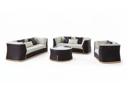 Suite 321 Table basse 2x Table d'appoint Paysage de vie Canapé Canapé 6 pièces