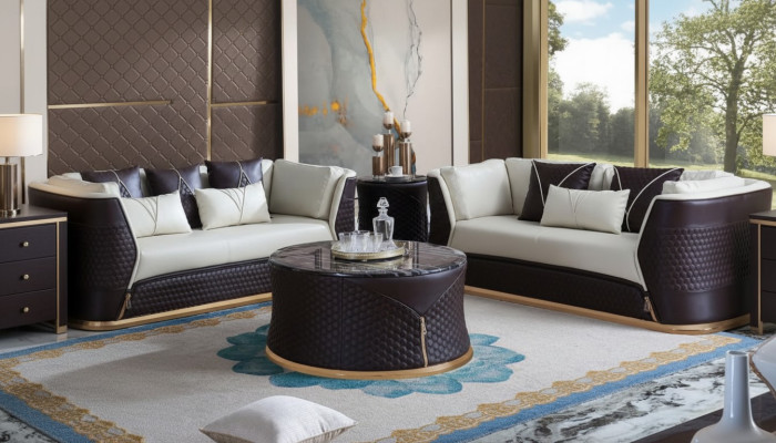 Designer Table Basse Table d'appoint Canapé Salon Table Mobilier Rond