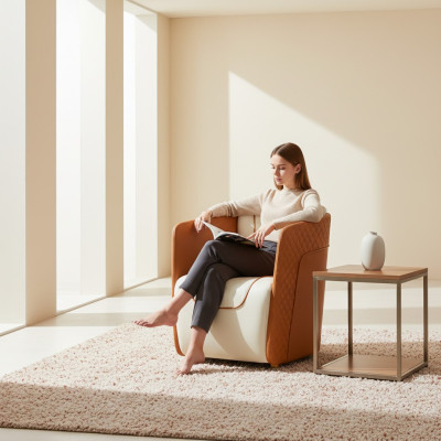 Fauteuil Design Canapé Sofa Relax Cuir Décoratif Salon Club Rembourrage Luxe