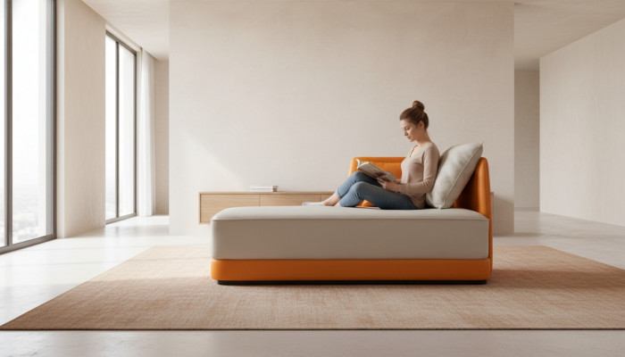 Chaise longue moderne en cuir confort luxe relax inclinable chaise longue